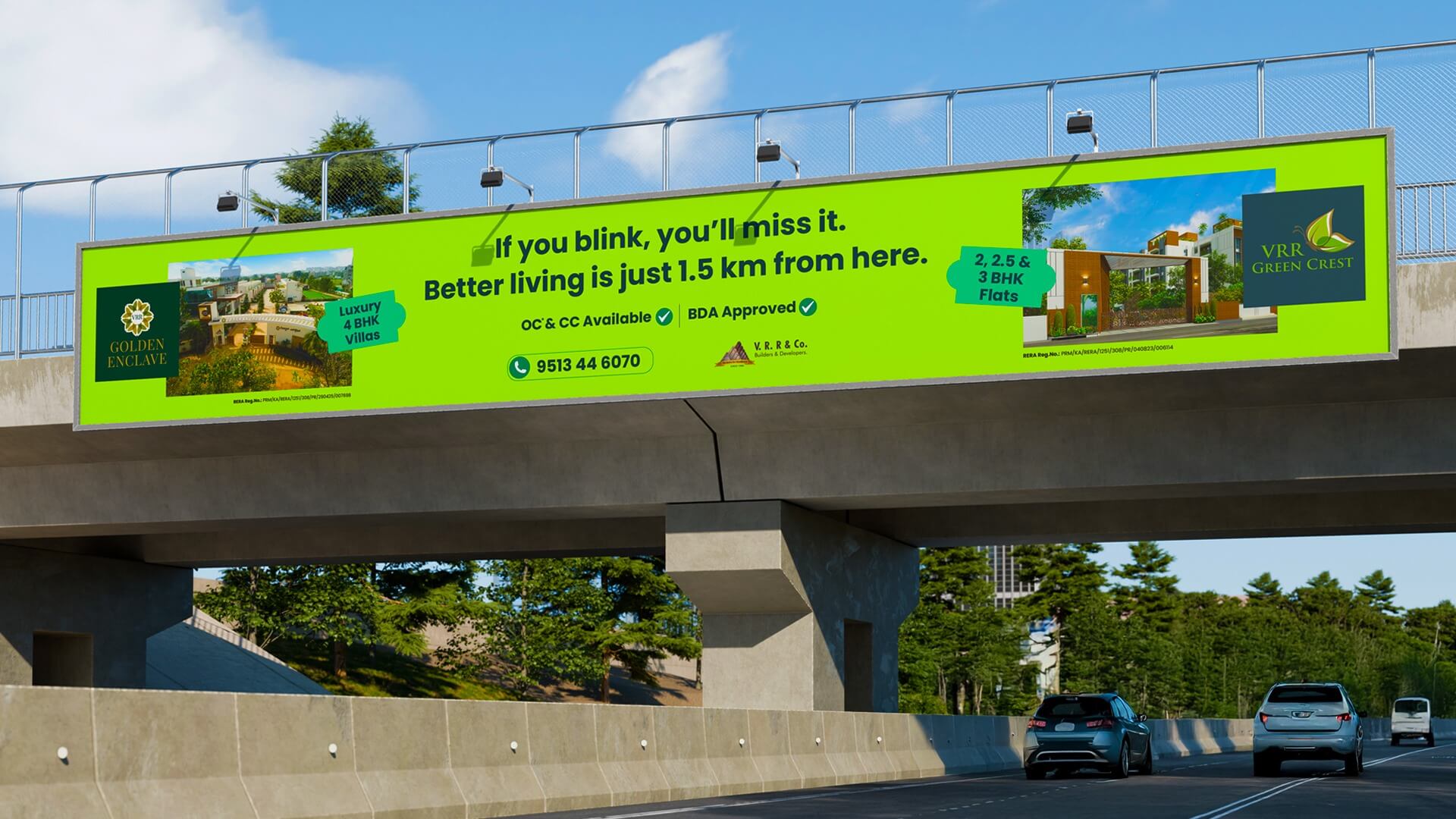 VRR Builders & Developers - Just 1.5 km Away (Print & OOH)
